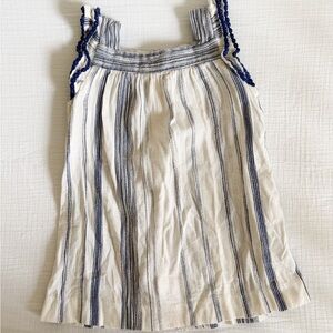 Zara Striped Blue and Off-white Kids Dress